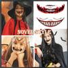 2023 New Halloween Prank Makeup Temporary Tattoo, 12PCS Halloween Clown Horror Mouth Tattoo Stickers, Removable and Realistic Temporary Tattoo Kit, Halloween Masquerade Prank Makeup Props (12pcs) view 3