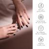 NAILOG Semi Cured Gel Nail Strips (20 Extra Long Stickers/Wraps) | Buy 2 Get 1 UV Lamp| Glossy & Long Lasting Soft Gel Finishing, Black Pearl view 3