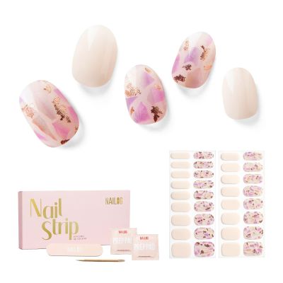 NAILOG Semi Cured Gel Nail Strips 34Pcs Gel Nail Stickers - Morning Dew