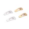 Parcelona French Mini Set of 4 Small Celluloid Acetate Snap Hair Clips No Slip Fashion Durable Styling Women Hair Accessories Girls Snap Hair Barrette, Made in France (Golden-Silver) view 1