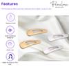 Parcelona French Mini Set of 4 Small Celluloid Acetate Snap Hair Clips No Slip Fashion Durable Styling Women Hair Accessories Girls Snap Hair Barrette, Made in France (Golden-Silver) view 2
