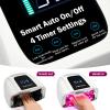 PURTATO Professional Rechargeable 96W UV LED Portable Cordless UV Light for Nail Lamp Machine with Removable Stainless Steel Bottom,4 Timer Setting and Smart Sensor Nail Dryer (White) view 3