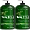 New York Biology Tea Tree Body Wash for Men and Women - Moisturizing Body Wash Helps Soothe the Skin - Refreshing and Hydrating Cleanser for Body and Feet - 16.9 Fl Oz (Pack of 2) view 1