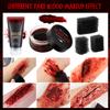 Halloween Scar Wax Kit, Fake Blood Special Effects Stage Coagulated Blood Gel,Fake Wound Molding Modeling Scar Wax with Spatula,SFX Halloween Stage Makeup For Zombie,Clown,Vampire,Goth,Joke view 2