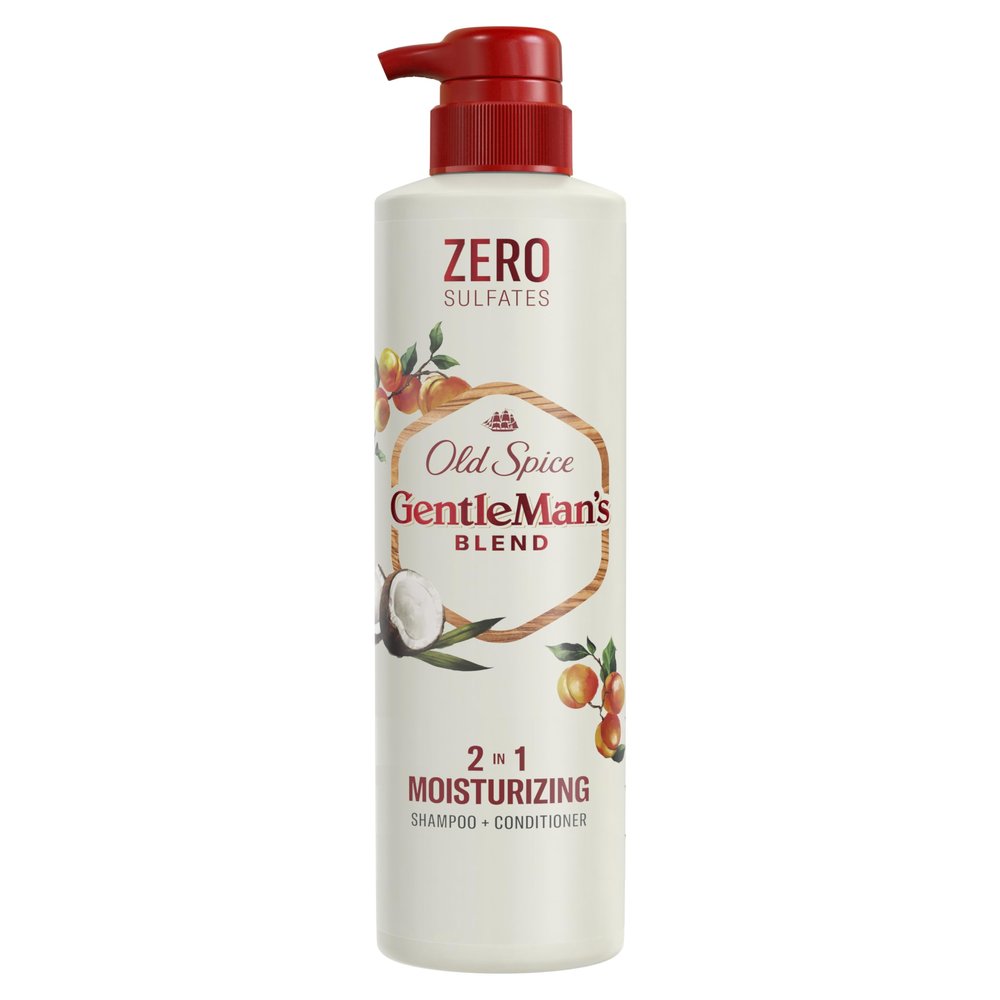 Old Spice Gentlemans Blend with Apricot Kernel & Coconut Oil, 2-in-1 Moisturizing Shampoo and Conditioner, 14.8 fl oz