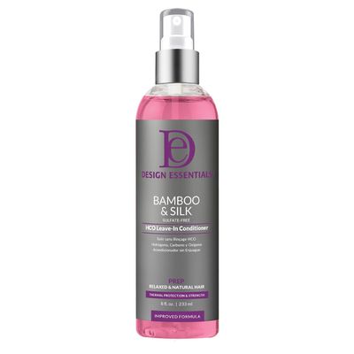 Design Essentials Bamboo & Silk HCO Leave-In Conditioner, Thermal Protection for Natural and Relaxed Hair, Softens & Detangles, 8 Oz, Pack of 1