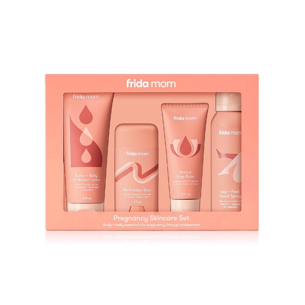Frida Mom Pregnancy Skincare Set, Body Relief for Stretch Marks, Dry Skin, Swelling, & Chafing - 4pk Set