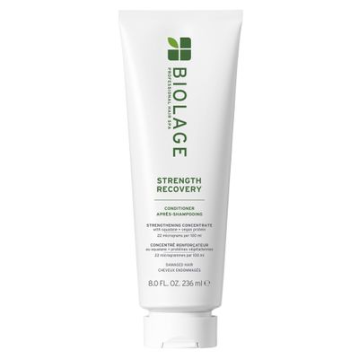 Biolage Strength Recovery Conditioner - Moisturizes & Strengthens Damaged Hair, Softness & Shine, Hydrates and Repairs Damaged Hair, With Olive Squalane & Vegan Proteins, Paraben-Free, Vegan, 8 Fl Oz