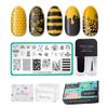 Maniology Busy Bees Nail Stamping Starter Kit | Spring-Themed Nail Art, Honeycomb & Bee Designs for DIY Manicures  Includes Stamping Plate, Polish, Top Coat, Stamper & Scraper Card view 1