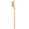 Lurrose Hair Stick, Wood Hairpin for Decorating Hairstyles, Japanese Chinese Hair Chopsticks, Flower Buns Hair Vintage Retro Ancient Hair Styling Tool, Light Brown, 1 Count view 1