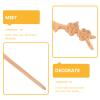 Lurrose Hair Stick, Wood Hairpin for Decorating Hairstyles, Japanese Chinese Hair Chopsticks, Flower Buns Hair Vintage Retro Ancient Hair Styling Tool, Light Brown, 1 Count view 3