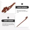 Lurrose Hair Stick, Wood Hairpin for Decorating Hairstyles, Japanese Chinese Hair Chopsticks, Flower Buns Hair Vintage Retro Ancient Hair Styling Tool, Light Brown, 1 Count view 4