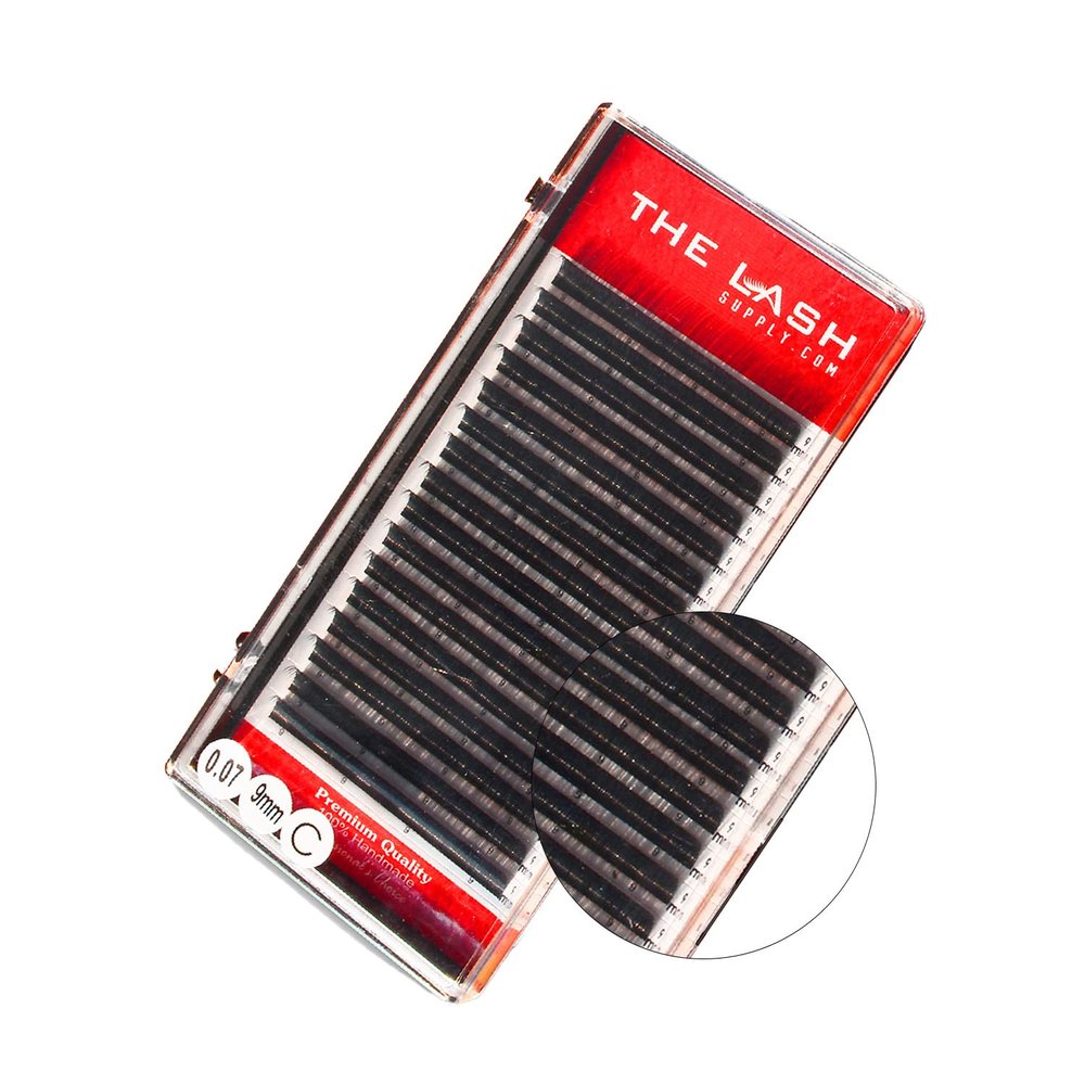 THE LASH SUPPLY Volume Eyelash Extension Professional Supplies, C/CC/D Curl, 8-25mm Length, 0.05/0.07/0.10 Thickness, Fake Eye Lashes, Soft and Lightweight Lashes Mixed to Mixed Length Pack