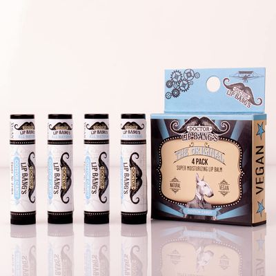 Doctor Lip Bang's Super Moisturizing Lip Balm | 4 Pack | Cotton Candy | ALL NATURAL & CRUELTY FREE | 100% VEGAN | FOR DRY & CRACKED LIPS