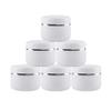 ericotry Pack of 6 Empty White Plastic Cosmetic Jars Storage Containers with Inner Liners and Dome Lids for Lip Balm Face Cream Lotion (100g) view 1