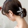 AKOAK 1 Pack Crystal Butterfly Lazy Curlers, Sparkly and Dexterous Female Hair Accessories -DIY Twirling Bun Accessories for Female Girls' Hair (White Silver) view 2