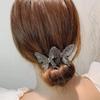 AKOAK 1 Pack Crystal Butterfly Lazy Curlers, Sparkly and Dexterous Female Hair Accessories -DIY Twirling Bun Accessories for Female Girls' Hair (Gun Black) view 3