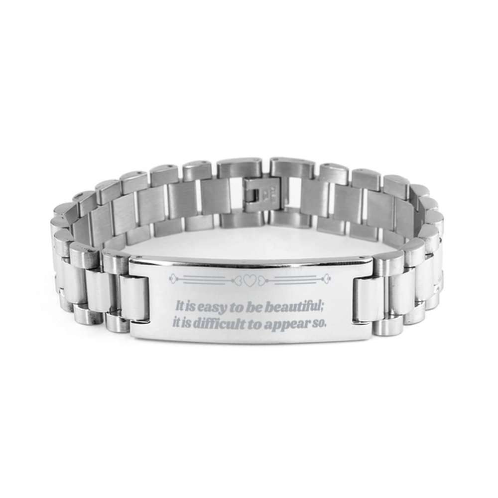 Right Think of Beauty Ladder Bracelet, for women, daughter, friends | Mindset of beauty, Beauty Quotes, Rise Beauty Self Esteem, Confidence in your beauty, physical Self esteem, Beauty effect