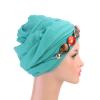 Agate Diamond Necklace Head Scarf Cap Bali Yarn Wrap Head Scarf Cap African Scarf Turban 1piece by MSB Fabric Color 1605 view 3
