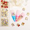 60 Pcs Mixed Color Bear Nail Charms Rhinestones 3D Shiny Cute Bear Shape Crystals Nail Gems Diamonds Bowtie Nail Charms for Women Girl DIY Decoration with Storage Box view 4