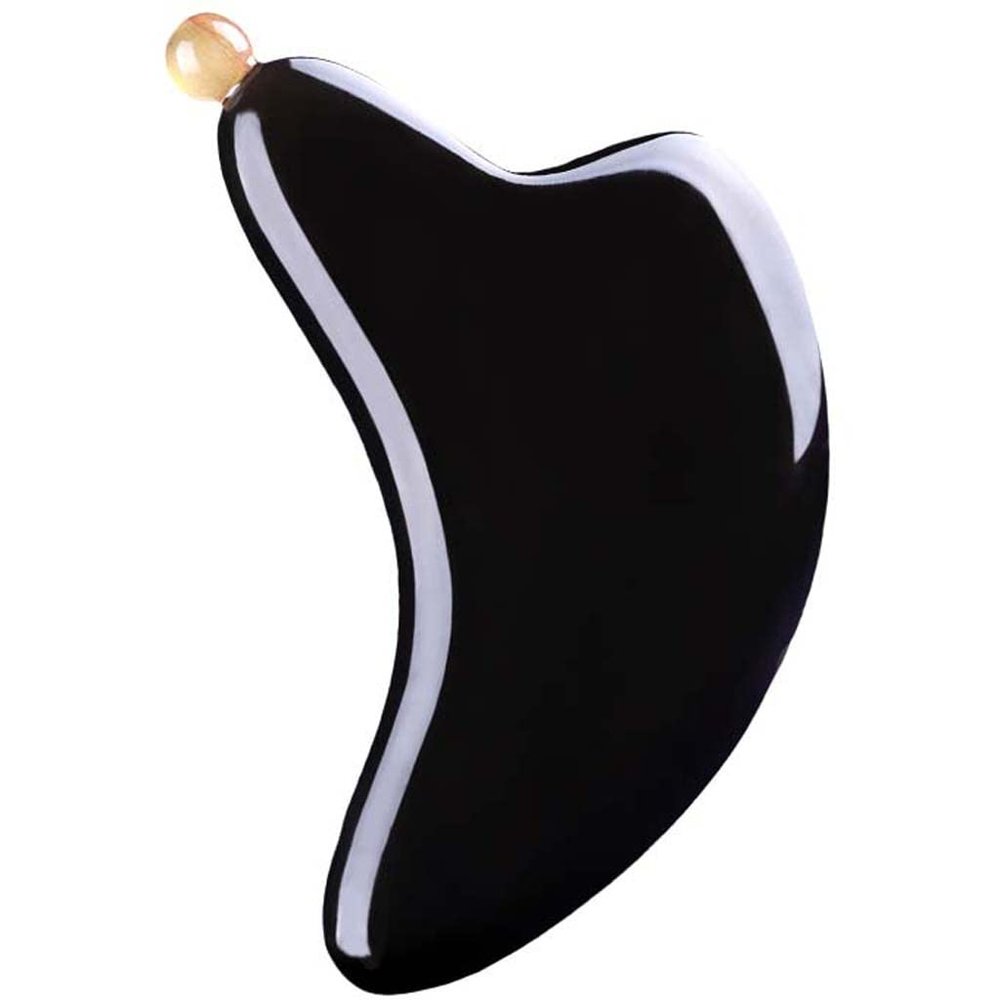 Natural Material Board Scraping Facial Beauty Face Shaving Stick Meridian Eye Shaving Scraper Female Body Universal Black