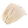 Elastic Pleated Sleep Cap Bonnet Hair Wrap Cover Soft Slouchy Sleeping Beanie Night Cap for Women Men Hair Protection Beige view 1