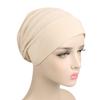 Elastic Pleated Sleep Cap Bonnet Hair Wrap Cover Soft Slouchy Sleeping Beanie Night Cap for Women Men Hair Protection Beige view 2