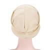 Elastic Pleated Sleep Cap Bonnet Hair Wrap Cover Soft Slouchy Sleeping Beanie Night Cap for Women Men Hair Protection Beige view 3