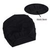 Elastic Pleated Sleep Cap Bonnet Hair Wrap Cover Soft Slouchy Sleeping Beanie Night Cap for Women Men Hair Protection Black view 4