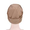 Elastic Pleated Sleep Cap Bonnet Hair Wrap Cover Soft Slouchy Sleeping Beanie Night Cap for Women Men Hair Protection Coffee view 3