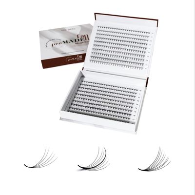 THE LASH SUPPLY 600 Fans, 5D Volume Promade Fan Mega Box, C/D Curl,Mix Length 10-18mm, 0.07 Thickness, Natural and Long-lasting Curl, Promade Eyelash Extension Fans, Mix Pack
