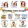 Custom Birthday Party Fake Face Body Tattoos,Customized Cheers & Beers Birthday Party Celebration Temporary Tattoos Stickers Supplies 15 Sheets view 2
