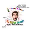 Custom Birthday Party Fake Face Body Tattoos,Customized Cheers & Beers Birthday Party Celebration Temporary Tattoos Stickers Supplies 15 Sheets view 3