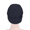 Elastic Pleated Sleep Cap Bonnet Hair Wrap Cover Soft Slouchy Sleeping Beanie Night Cap for Women Men Hair Protection Navy view 3