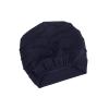 Elastic Pleated Sleep Cap Bonnet Hair Wrap Cover Soft Slouchy Sleeping Beanie Night Cap for Women Men Hair Protection Navy view 4