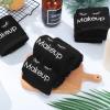 Shimeyao 13x13 Inch Makeup Washcloths Reusable Makeup Remover Cloths Facial Cleansing Towels Cotton Cosmetic Towel Water Absorbent Cloth Face Towels for Women Skin Care, Black(12 Pcs,Classic Style) view 3