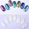 Pearl Chrome Powder Nail Glitter, White Iridescent Aurora Chrome Rubbing Dust Neon Mermaid Mirror Pigment Rainbow Holographic Chameleon Powder Chrome Pearlescent High Gloss for Nail Decorations. view 4