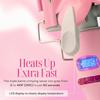 Alure Three Barrel Curling Iron Wand with LCD Temperature Display - 1 Inch Ceramic Tourmaline Triple Barrels, Dual Voltage Crimping Tool, Best Hair Waver for Beachy/Frizz Free Waves (White/Pink) view 4