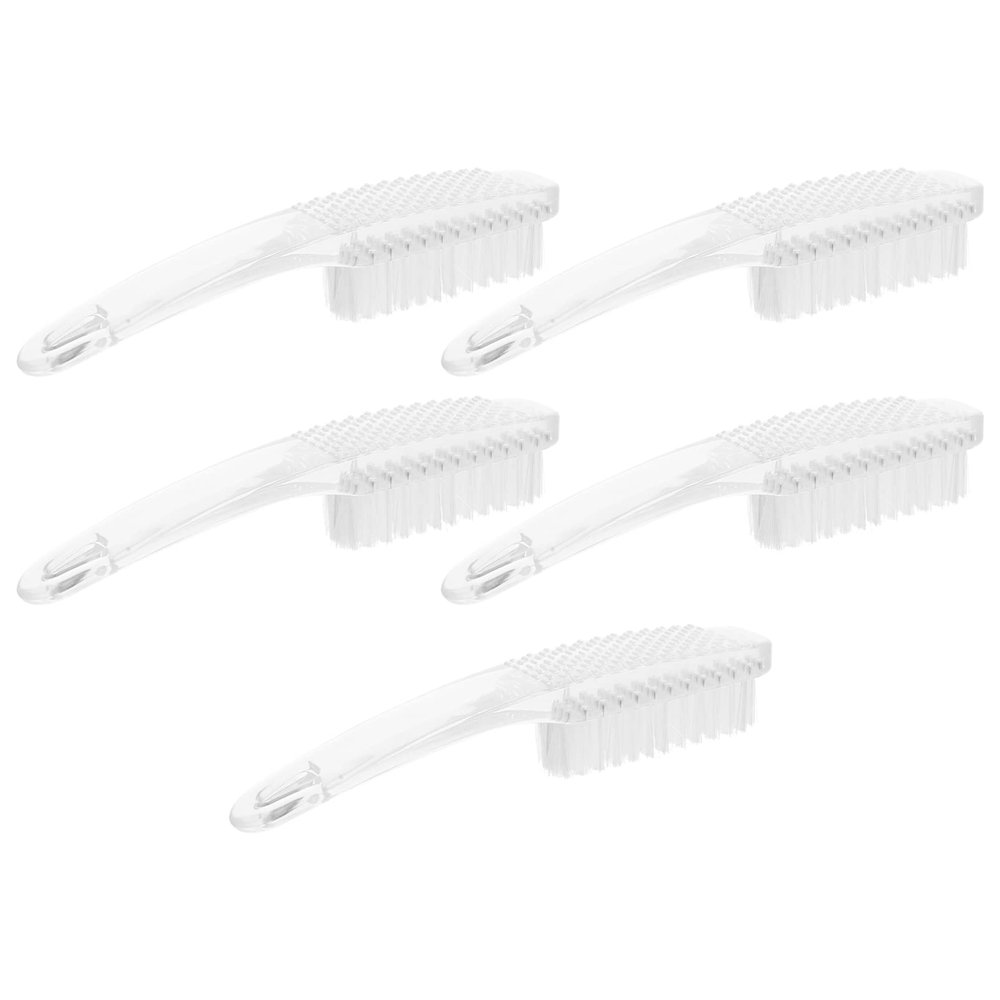 FOMIYES 5pcs Nail Cleaning Brush for Manicure and Nail Care Lightweight and Portable Fingernail Scrub for Dust Removal Random Colors for Home and Travel
