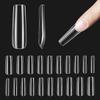 Beetles Gel Nail Tips, 500Pcs Pre-shaped Long Square Gelly Clear Press on Nail Tips Full Cover Acrylic False Nails Extensions Soak Off for Art Women Gifts view 1