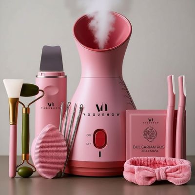 Facial Steamer Spa Gifts with Complimentary 17 Skin Care Tools | Face Steamer for Facial Deep Cleaning | Towel Warmer & Humidifier Mode| Self Care Gifts for Women, Spa Gifts, Christmas Gifts for Women