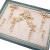 Oligage Bridal Headdress Chinese Traditional Style Antique Pearl Hairpin Haircomb Set Han Chinese Clothing Hair Accessories (Metal Color : 2) view 1