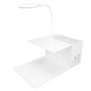 Acrylic Eyelash Extension Shelf with Adjustable USB LED Light, Ergonomic Makeup Tool Organizer Stand, Dust Proof Blue Light, Rechargeable Drawer Style Lash Workstation view 1