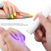 Brrnoo Nail Lamp, LED Nail Lamp Pen Portable Manicure Nail Dryer Light White Single Finger, Mini Flash Light for LED Gel Curing Lamp Light Handheld Nail Dryer view 2