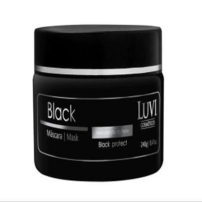 LUVI COSMETICS Intense Black Hair Mask for Hair Treatment (8.47oz | 240g)- Vibrant Tone, Hydration, Long-Lasting Color, Nourishing Ingredients, Easy Application - Hair Beauty Maintenance