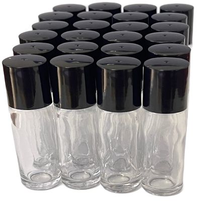 Aroma-Center Essential oil 10ml glass Roll-on bottles (1/3 oz) clear plain (12pcs)