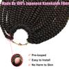20 Inch 144 Roots/pack Crochet Braids Box Braids Crochet Hair For Women Black Crochet Braid Hair With Curly Ends Box Braids Crochet Hair Braiding Hair Extensions (20inch, 1B/30#) view 4