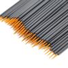 FRCOLOR 300pcs Disposable Eyeliner Brushes and Lipstick Applicators Black and Orange Makeup Tools for Easy Eye Line Application for Home view 3