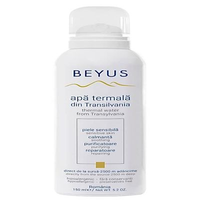 Beyus Transylvania Thermal Water|No contact with propellant no contact with the outside environment|Hydrating Soothing Calming|Senzitve Skin Skin Irritations Blemishes