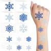 Kathfly 180 Pcs Snowflake Temporary Tattoos Winter Christmas Glitter Sticker Party Decorations Supplies Favors Gifts Cute Apparel Accessories for Body Face Women Party Supplies(Snowflake) view 1